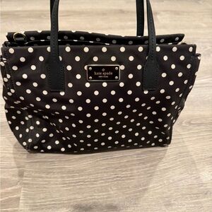Kate Spade Black and White Polka Dot Tote